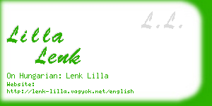 lilla lenk business card